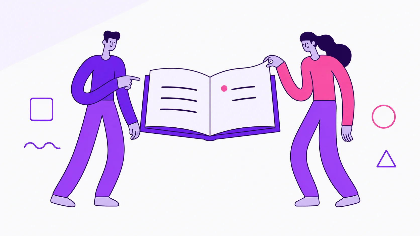 Casal lendo juntos um livro aberto, um dos dois passando a página, representando a leitura calma e compartilhada que o blog do dividi propõe.