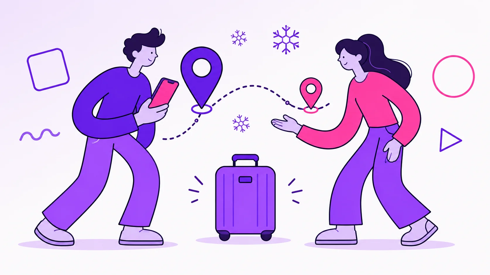 Illustration for the article: July break for two: winter trips on a budget